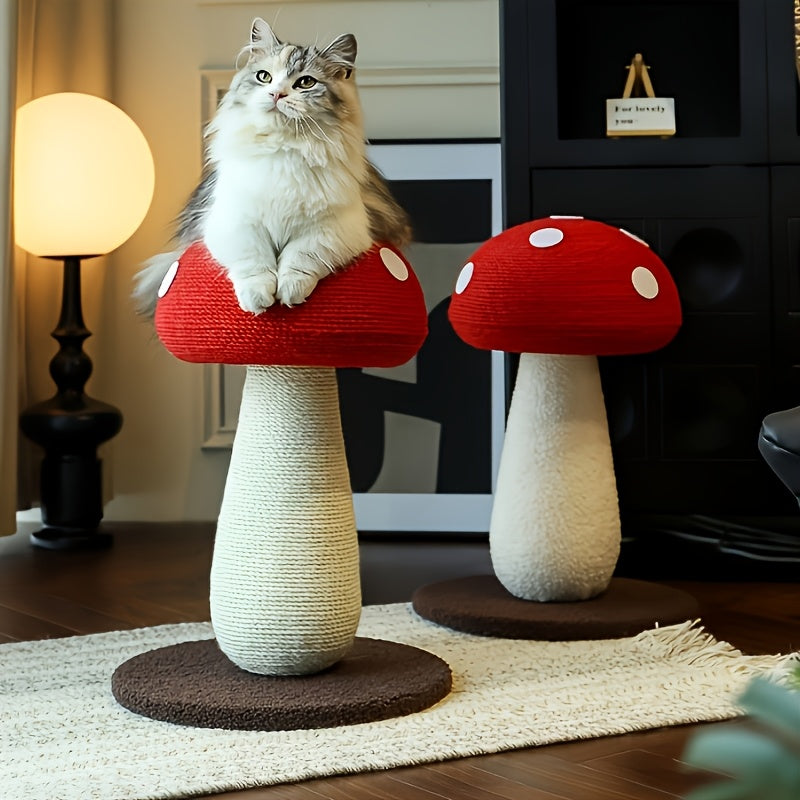 XL Vertical Sisal Mushroom Shape Cat Scratching Station, Cat Scratching Station, Cat Scratching Board