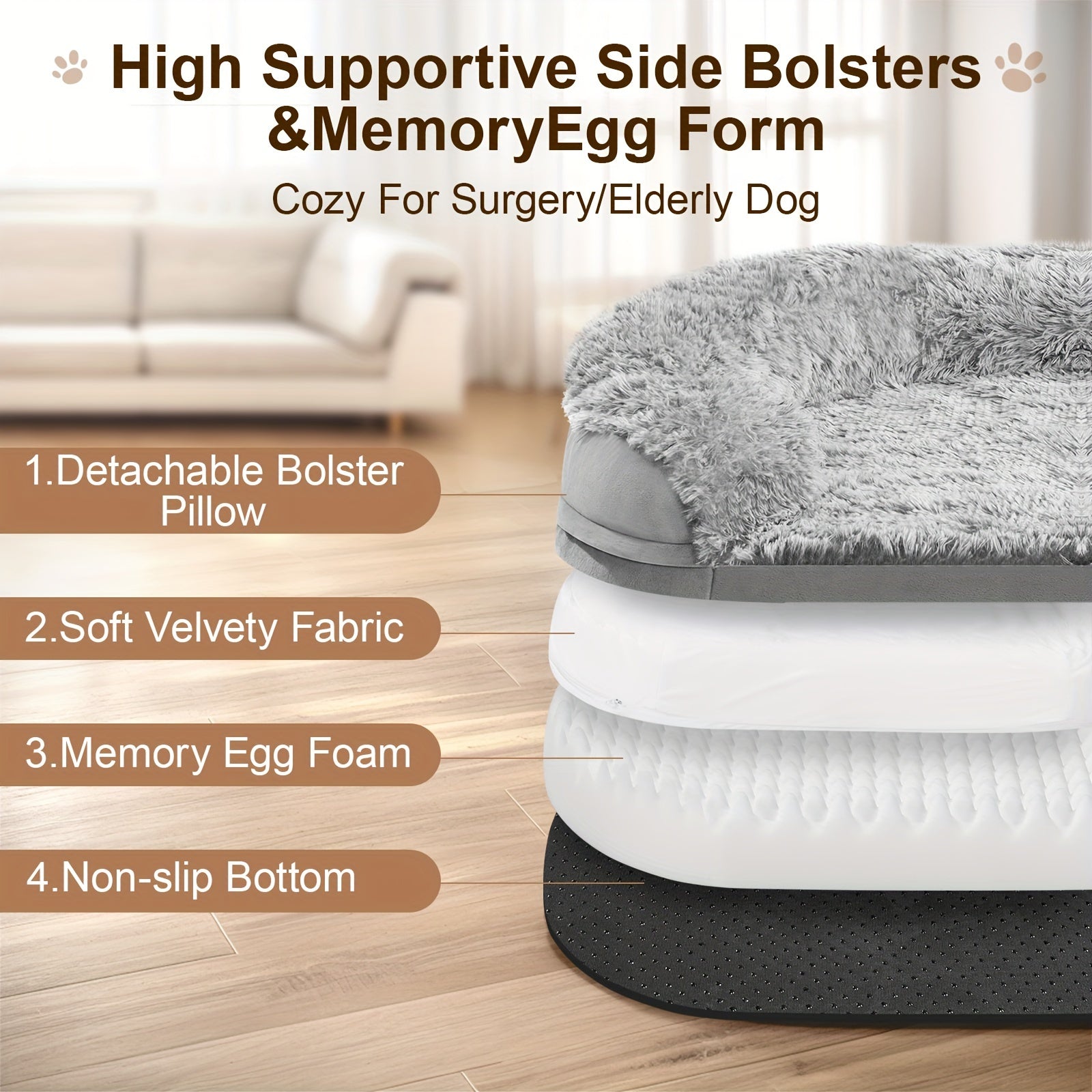 Ultra Soft Dog Beds Gimars Ultra Soft Orthopedic Egg Foam Dog Beds