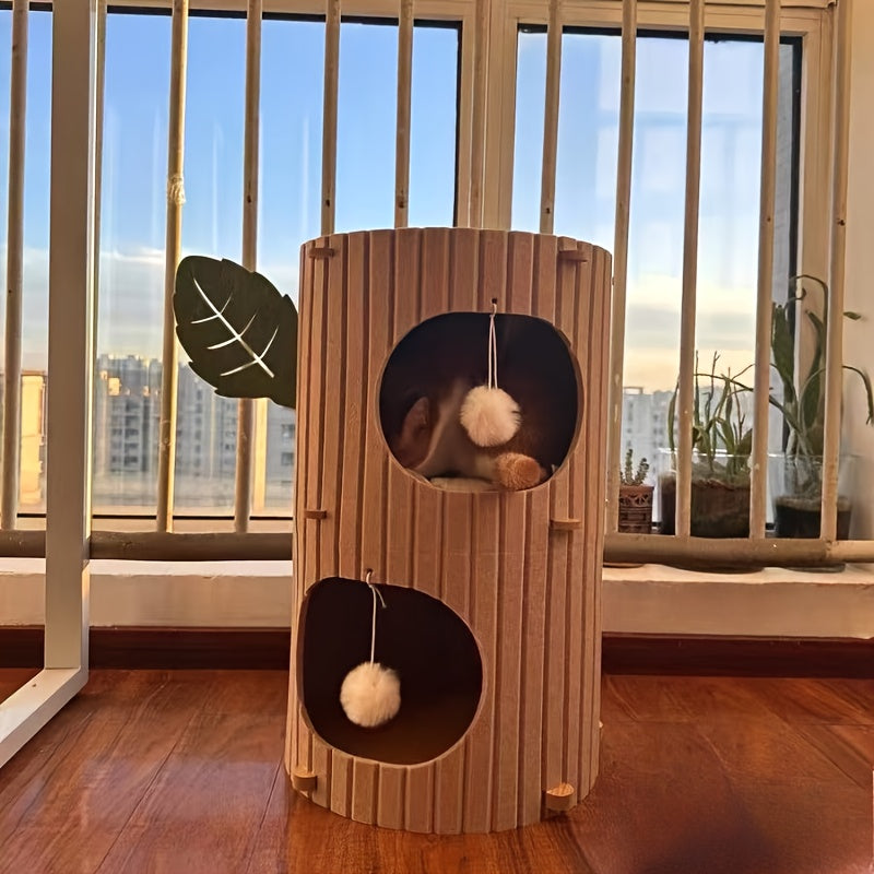 New Upgraded All-Season Cat Tree Cat Villa, Extra Large Space