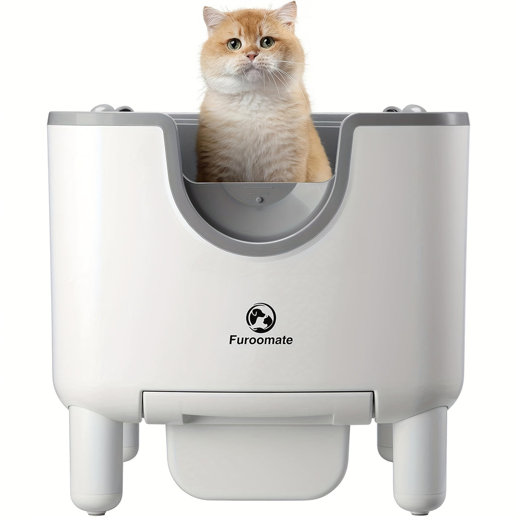 1pc Furoomate Self-Cleaning Litter Box, Open-Top Automatic Cat Litter Box