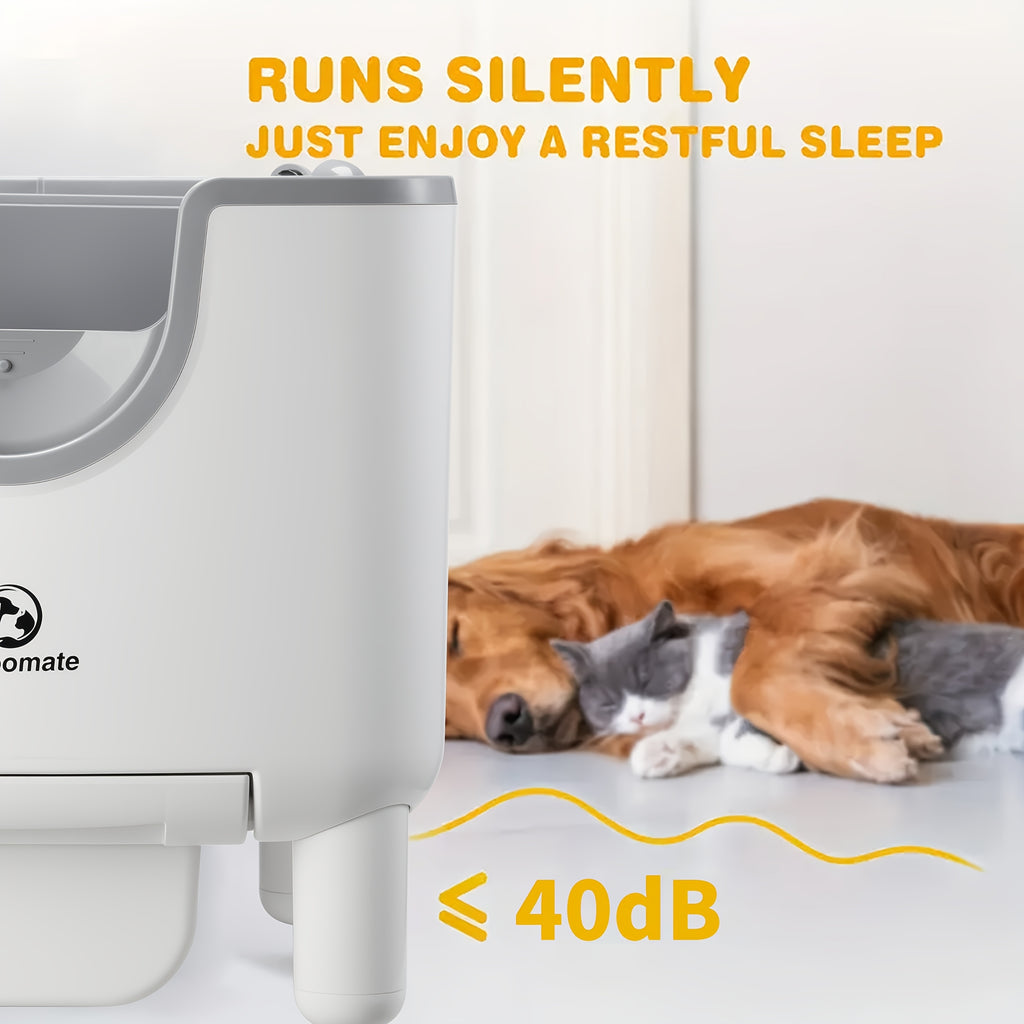 1pc Furoomate Self-Cleaning Litter Box, Open-Top Automatic Cat Litter Box