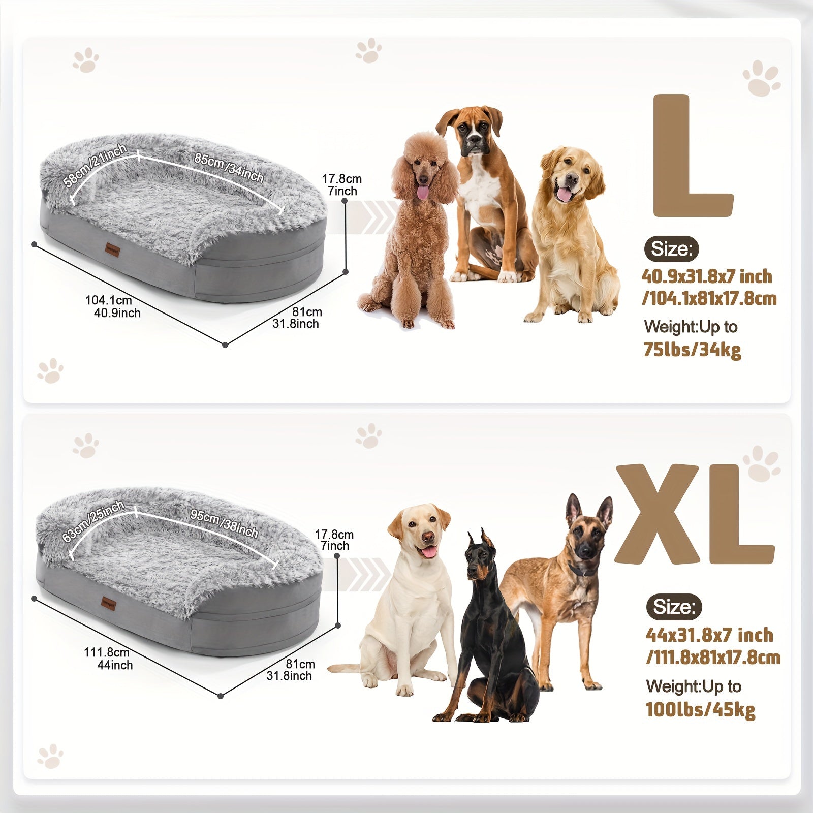 Ultra Soft Dog Beds Gimars Ultra Soft Orthopedic Egg Foam Dog Beds