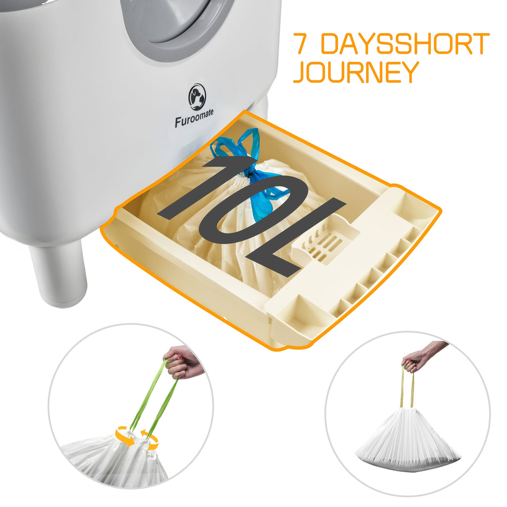 1pc Furoomate Self-Cleaning Litter Box, Open-Top Automatic Cat Litter Box