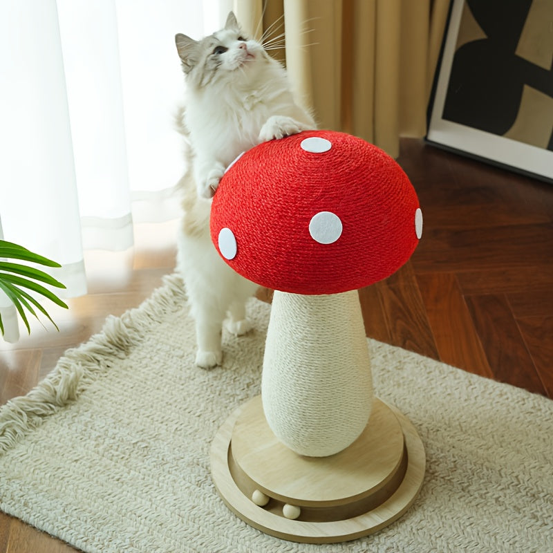 XL Vertical Sisal Mushroom Shape Cat Scratching Station, Cat Scratching Station, Cat Scratching Board